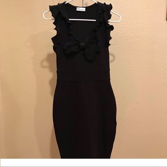 RED VALENTINO Sleeveless Black Dress - Picture 1 of 8